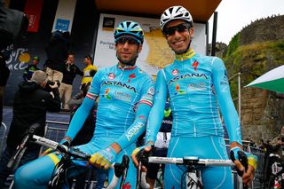 Astana's Vincenzo Nibali and Fabio Aru