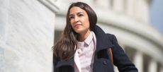 Rep. Alexandria Ocasio-Cortez, D-N.Y., is seen on the House steps of the Capitol