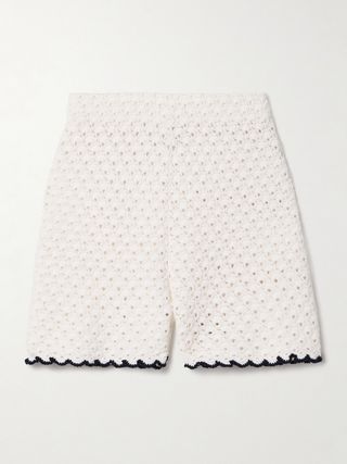 Halliday Crocheted Cotton Shorts