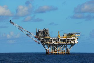 Oil rig in the ocean