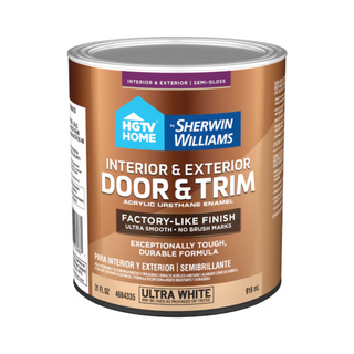 A can of ultra white door & trim paint