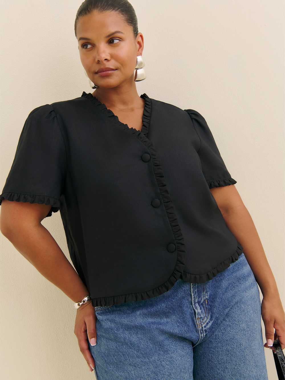 Bess Linen Top Es