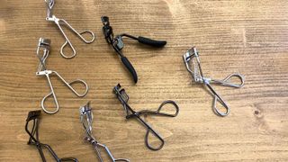collage of the best eyelash curlers ready for testing