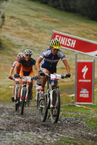 Rowena Fry headed off in her usual way in the short track