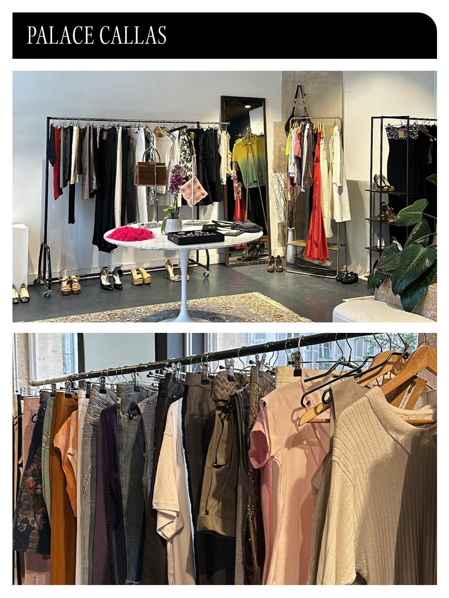 a photo inside at one of the best vintage stores in Paris