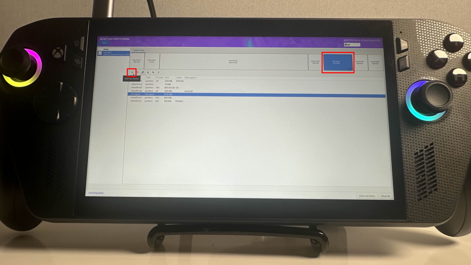 Bazzite dual boot process
