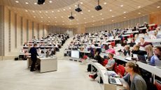 College students inside a classroom