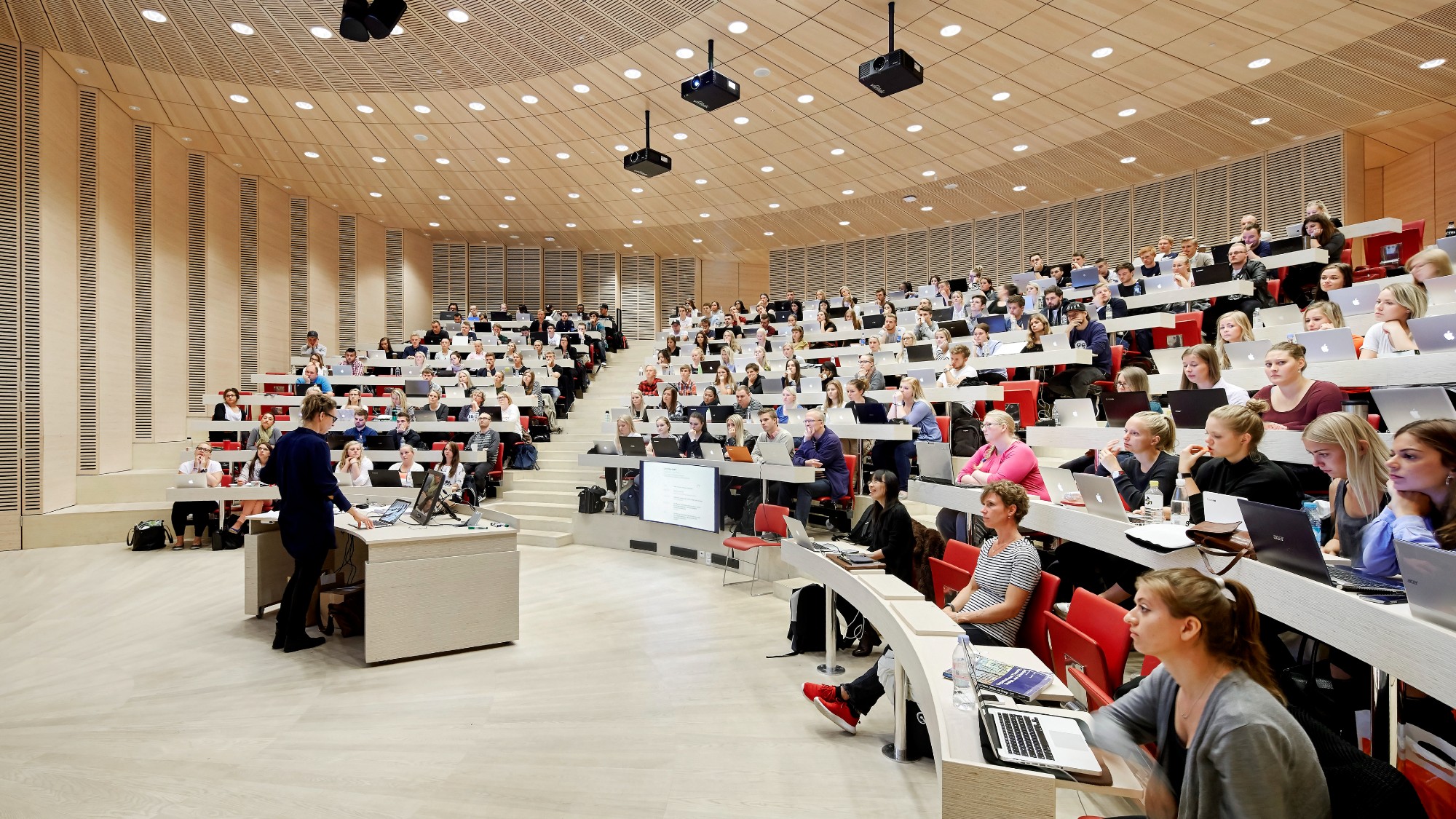 College students inside a classroom