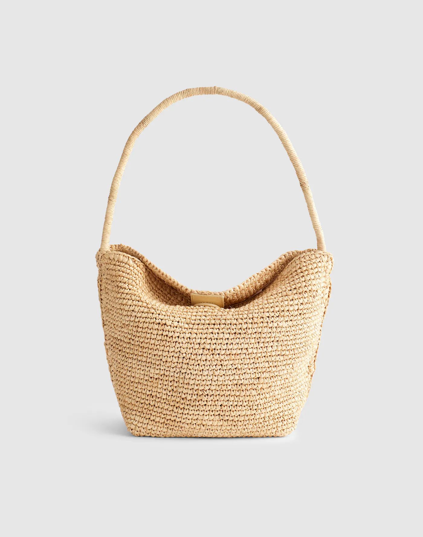 The Signature Woven Shoulder Bag in Raffia