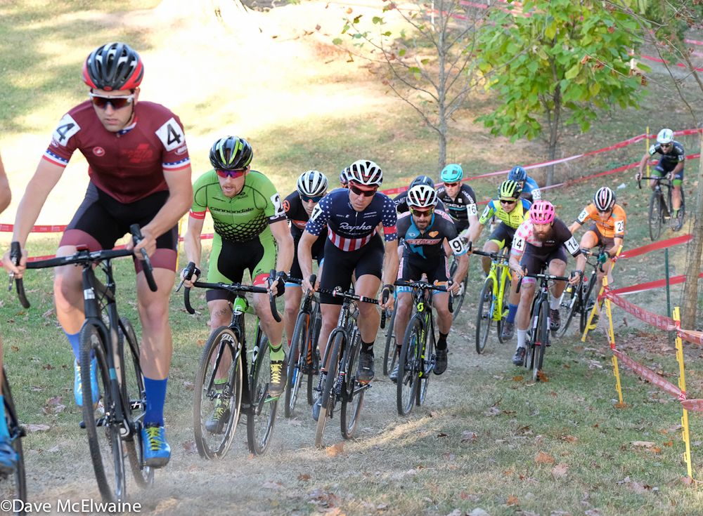Tobin Ortenblad (Santa Cruz), Stephen Hyde, and Jeremy Powers were all back a few positions in the first few minutes of the race.