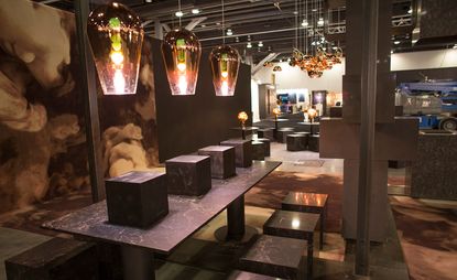 Tom Dixon and Caesarstone's Las Vegas inspired Fire Kitchen