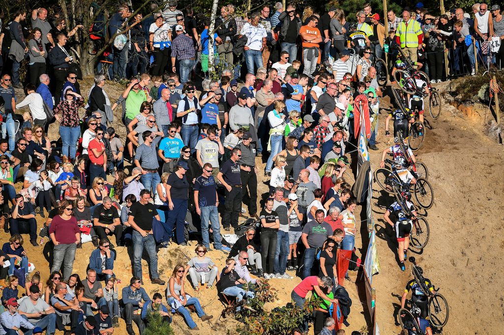 The fans packed out the sandpit for the best of the action