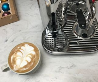 breville nespresso vertuo creatista making cappuccino