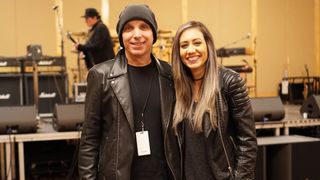 Lari Basilio and Joe Satriani