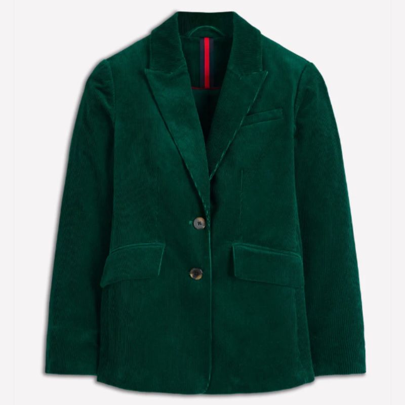 green velvet blazer