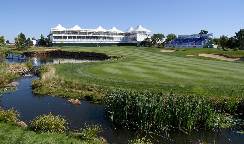 18th green of Albatross Golf Resort. Czech Masters Live Stream GettyImages-840779682