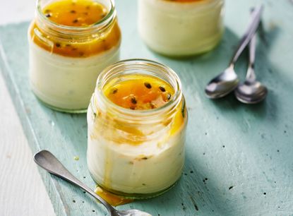 White chocolate passion fruit mousse