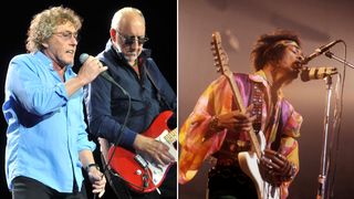 Roger Daltrey, Pete Townshend and Jimi Hendrix