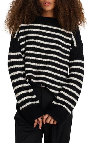 Normandie Stripe Wool & Alpaca Blend Crewneck Sweater