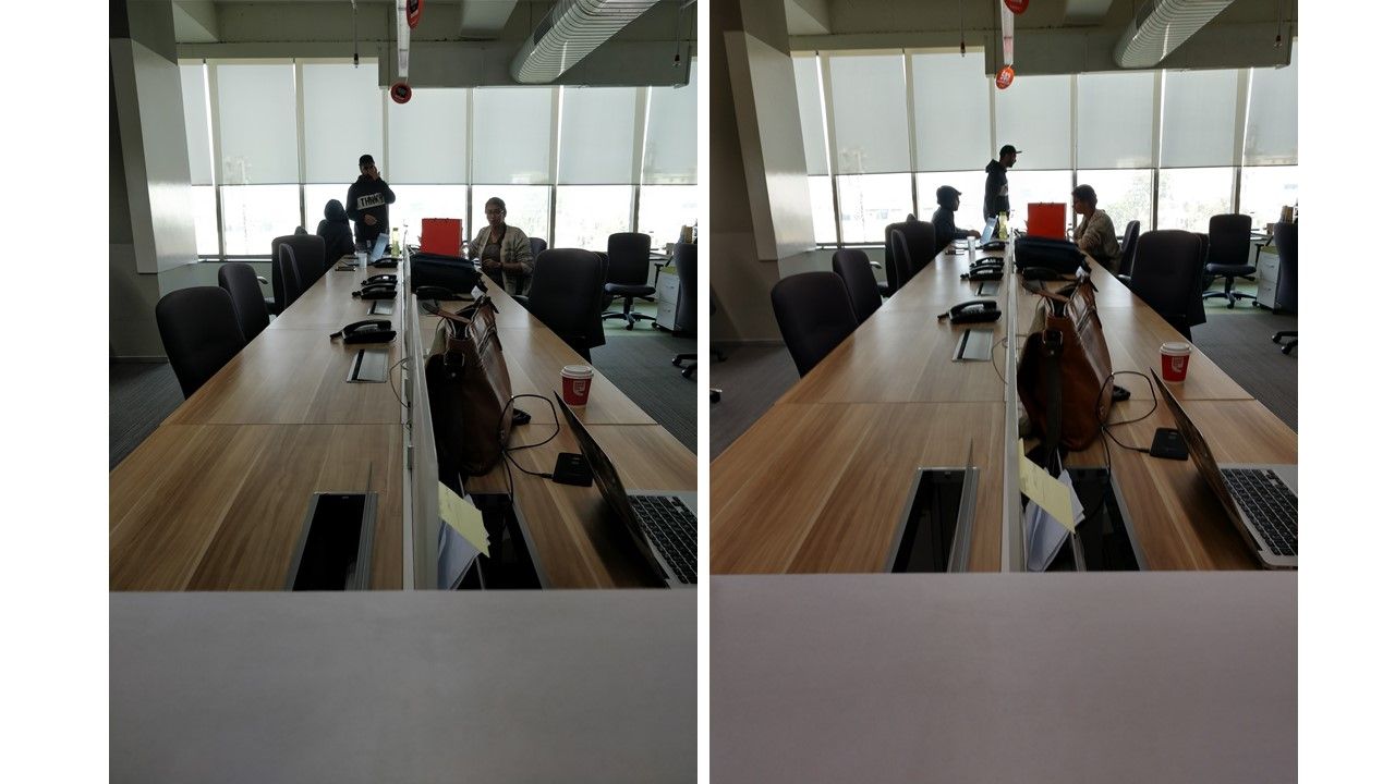 OnePlus 5T (Left) Moto Z2 Force (Right)