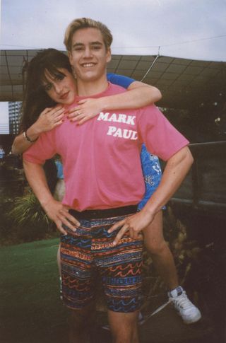 Soleil Moon Frye and Mark-Paul Gosselaar in Kid 90
