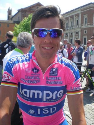 Danilo Hondo before the third stage of the Giro d'Italia 2011