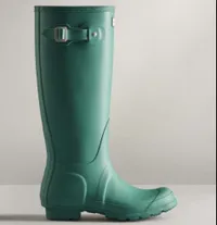 Women's Original Tall Hunter Wellington Boots, Teal | Was £115, now £81 at Hunter