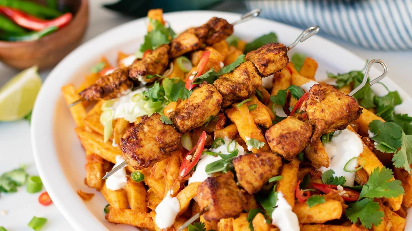 Ayesha Razak’s chicken tikka masala fries