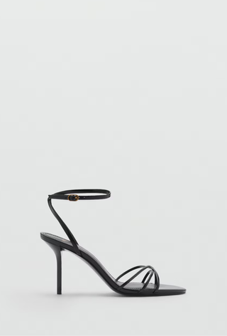 An image of strappy heels from Mango.