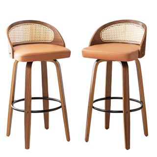 Swivel Rattan Bar Stools