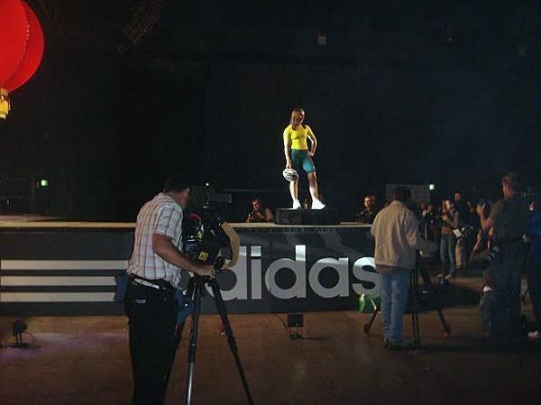All the television crews line-up