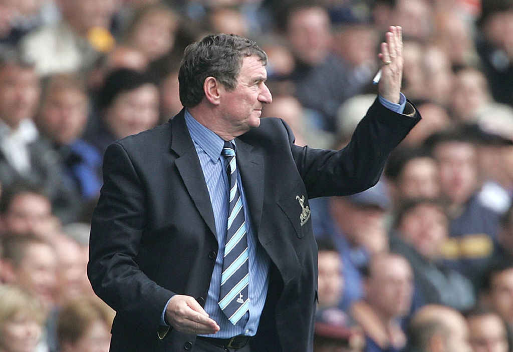 LONDON - MAY 8: David Pleat, manager of Tottenham Hotspur, during the FA Barclaycard Premiership match between Tottenham Hotspur and Blackburn Rovers at White Hart Lane on May 8, 2004 in London. (Photo by Phil Cole/Getty Images)