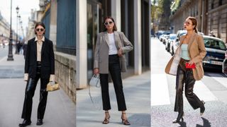 street style how to style leather pants with a blazer