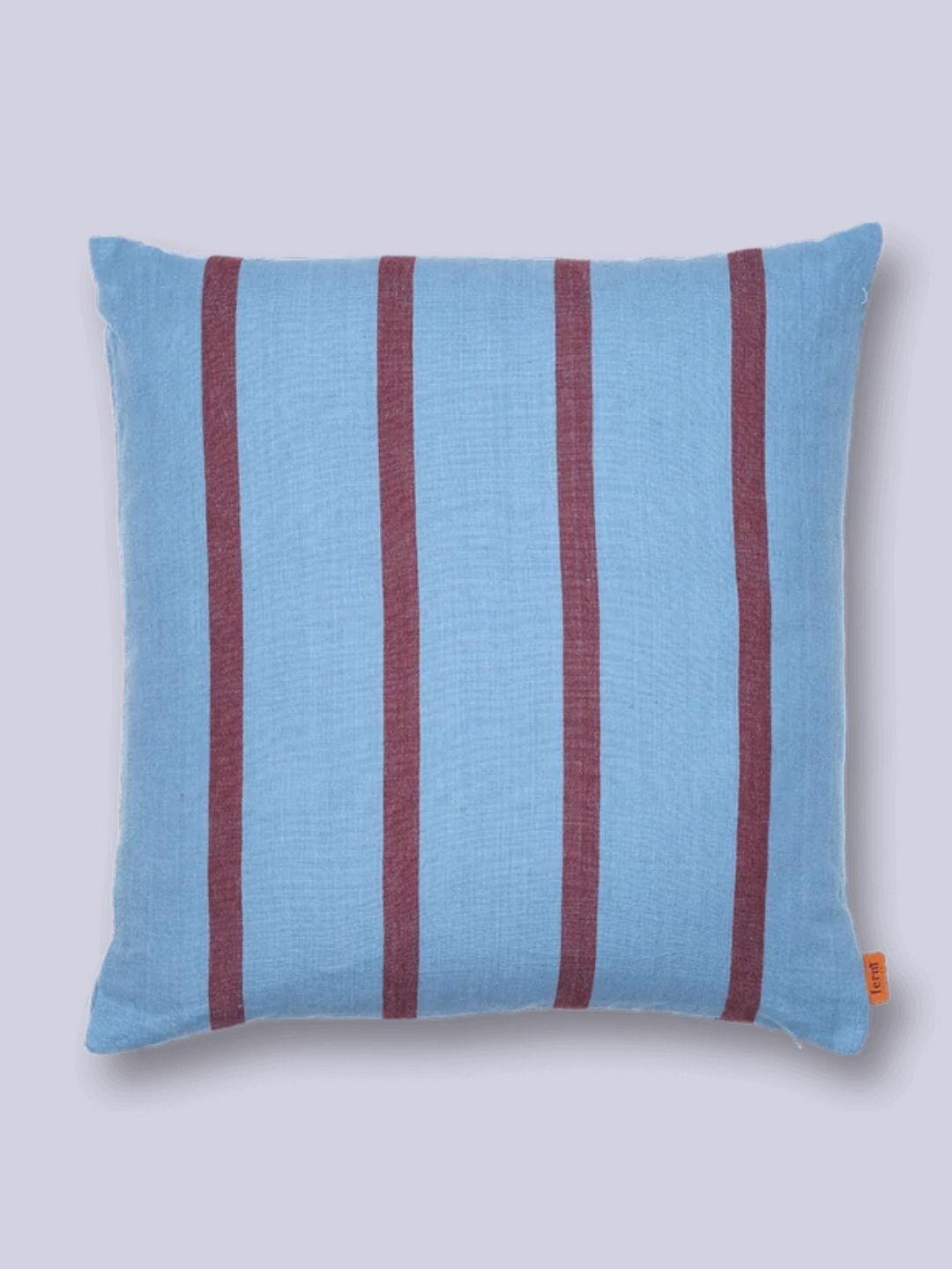Ferm Living, Grand Cushion Cover in Faded Blue/Burgundy