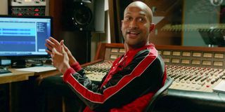 Keegan-Michael Key as Sammy in his recording studio in _Pitch Perfect 2._