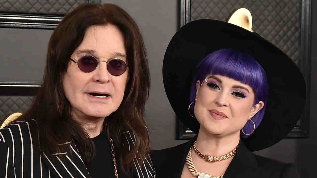 Ozzy and Kelly Osbourne on a red carpet in 2020