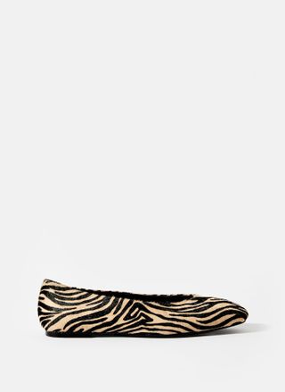 Codi Zebra Print Flat Pumps