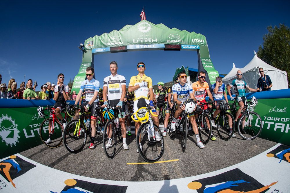 Riders wait for the race roll out.