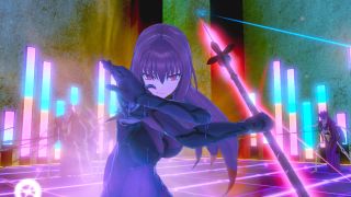 Fate/EXTELLA LINK evil looking girl carrying staff