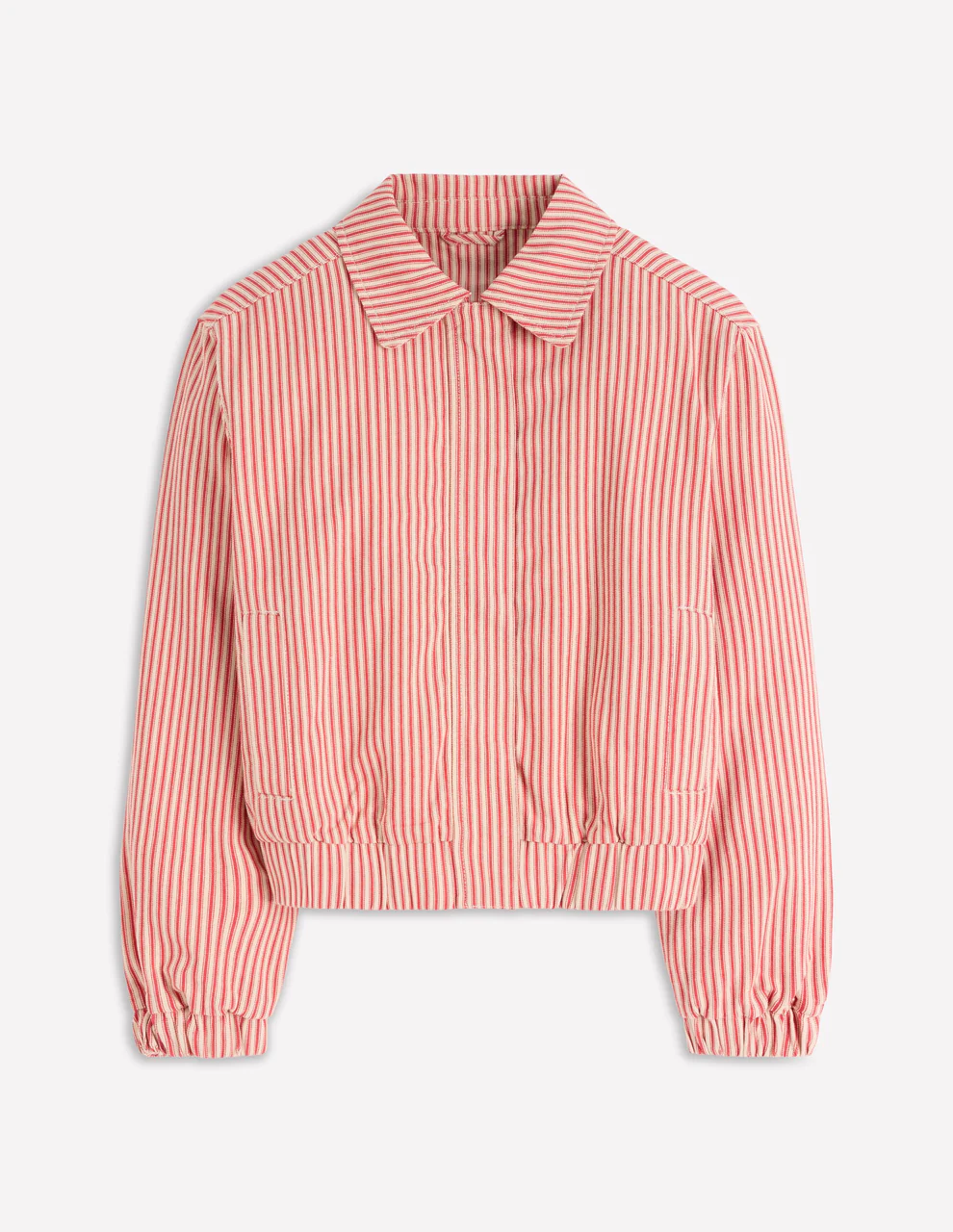 Harrington Jacket-Red Tram Stripe