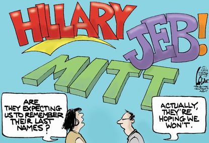 Political cartoon U.S. 2016 presidential election
