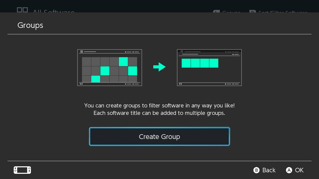How to Create Groups on Nintendo Switch - select Create Group