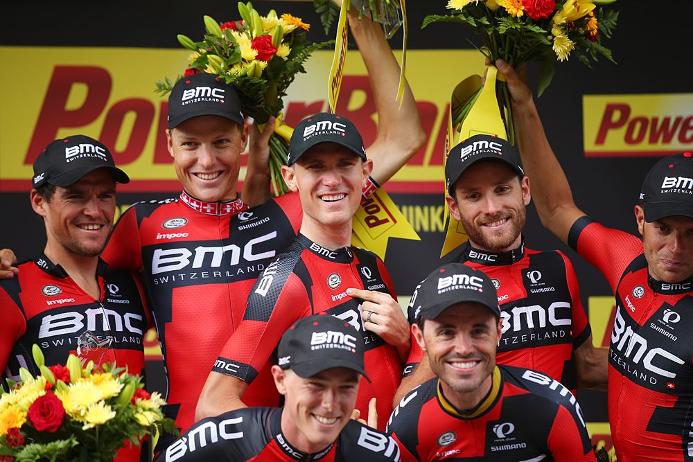 BMC Racing celebrates its Tour de France TTT win