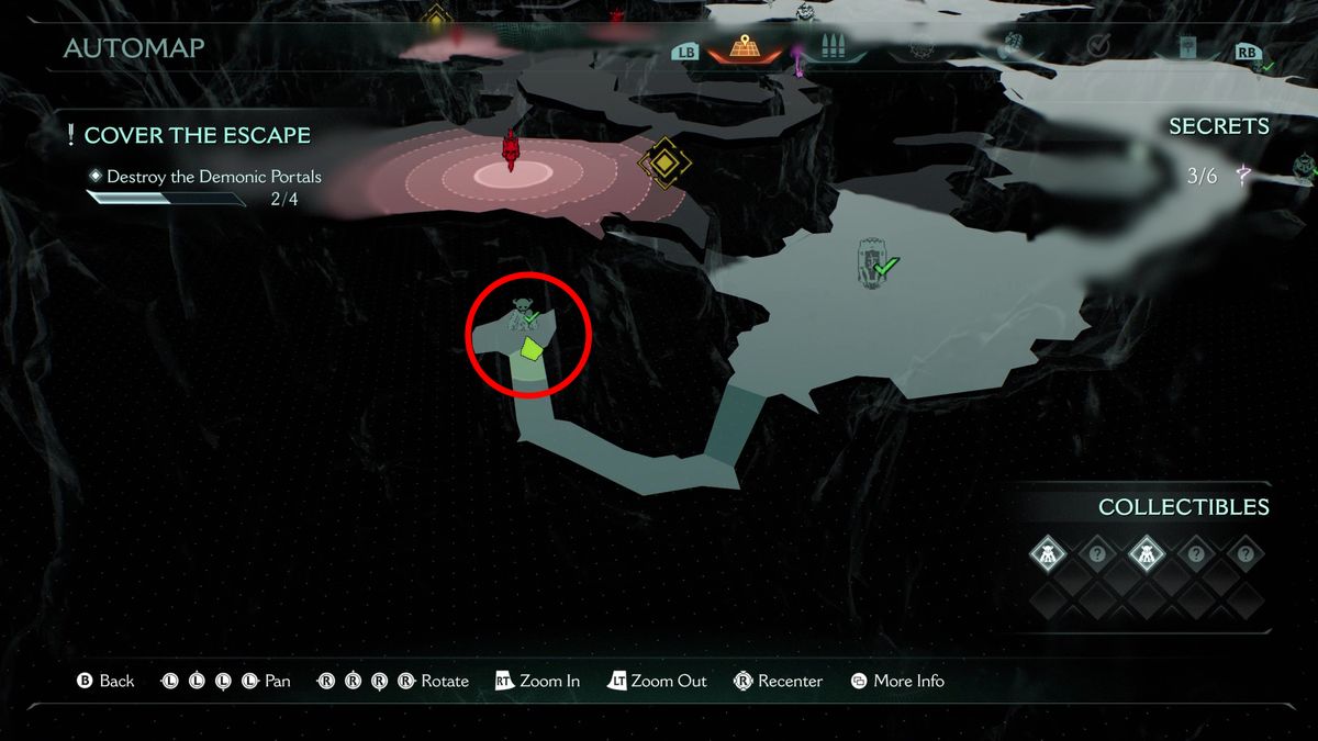 Doom: The Dark Ages Village of Khalim secrets - A map highlighting the location of a toy collectible.