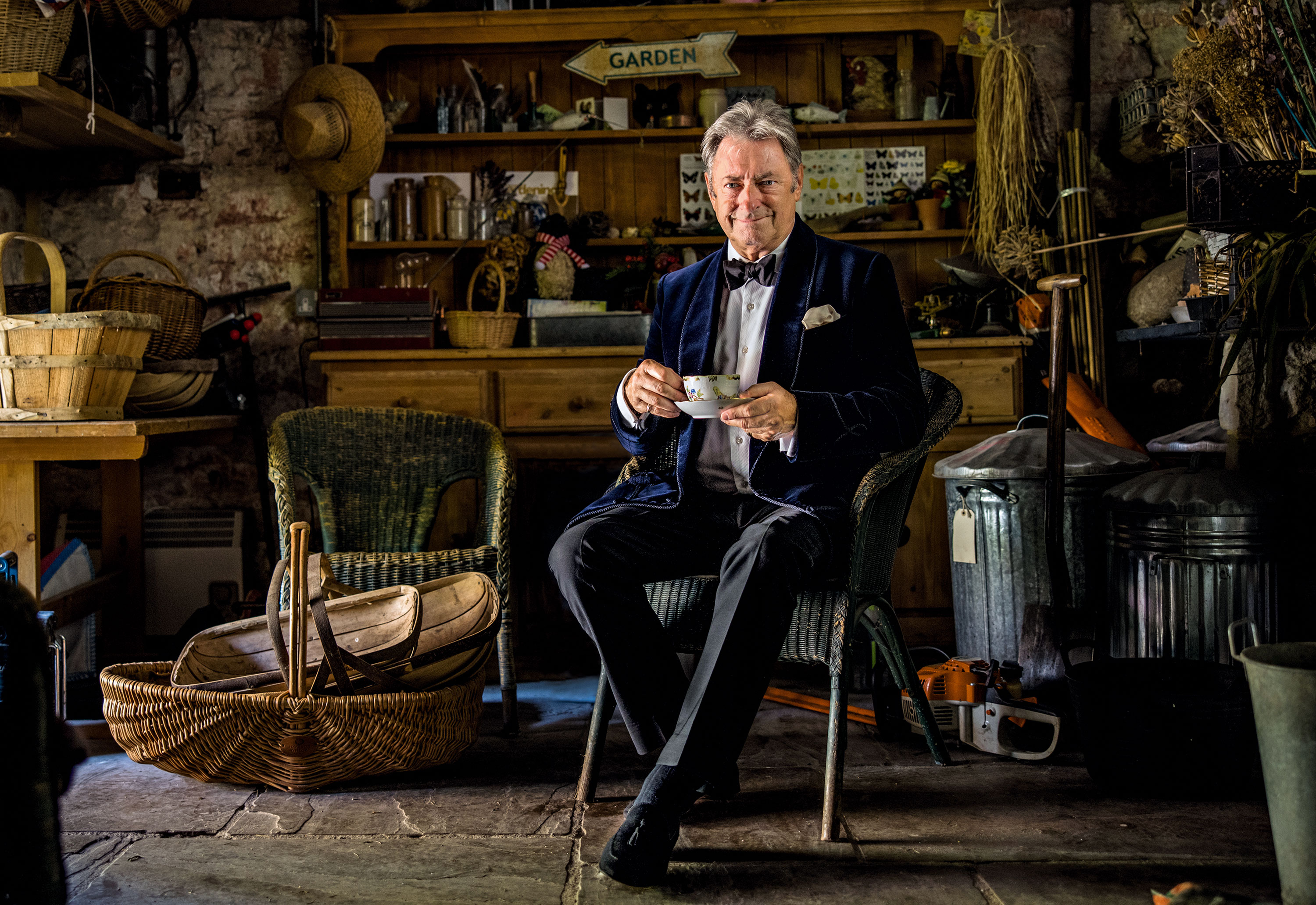 Alan Titchmarsh photographed in his shed by Anya Campbell for Country Life