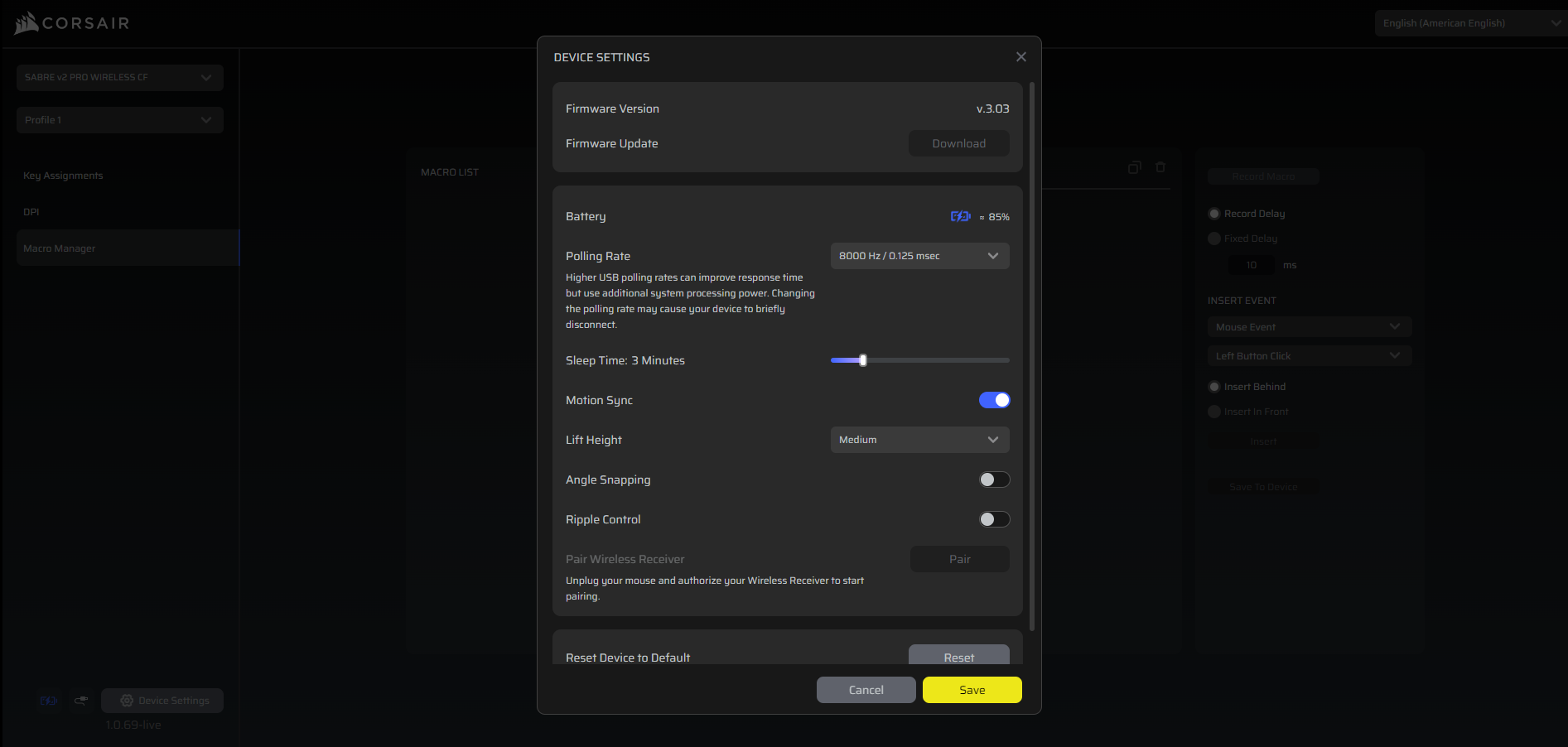 قرصان سيبر V2 برو لاسلكي CF
