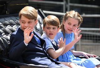 George, Charlotte and Louis will ride in the procession back to Buckingham Palace