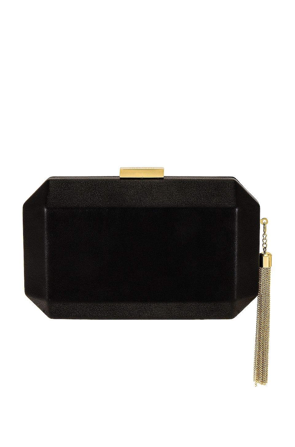 olga berg Lia Facetted Clutch With Tassel
