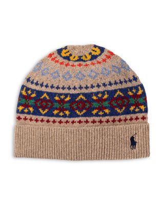 Wool Blend Fair Isle Beanie