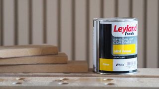 leyland trade mdf paint next to some cut mdf 